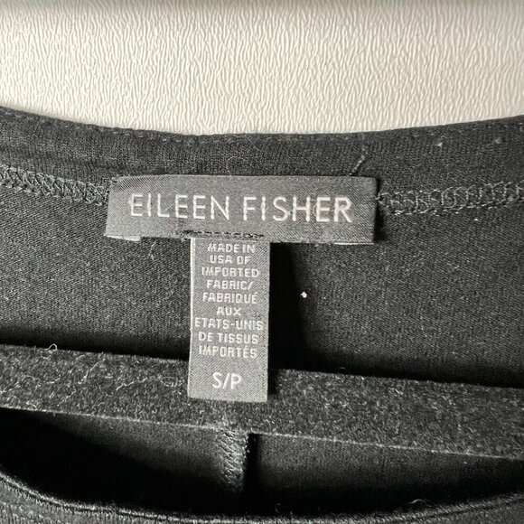 Eileen fisher black 3/4 Sleeve top women’s small - Picture 4 of 8